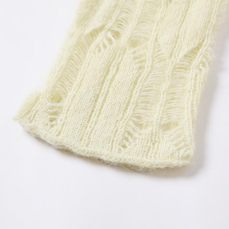 Xiangying Women's Off-Shoulder Sequin Cutout Knit Sweater