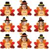 Qyeahkj 48 Pcs Thanksgiving Turkey Cutouts Autumn Turkey Paper Photo Cut-Outs Fall Theme Picture Cutouts Bulletin Board Decor for Kids Autumn Harvest