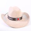 Popular European and American Classic Suede Western Cowboy Hat Men's and Women's Big Brim Embroidered Outdoor Sun Hat