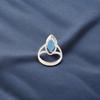London Blue Topaz Gemstone 925 Sterling Silver Jewelry Handcrafted Women's Ring RR-23-12