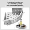 Bathroom Corner Shelf Rustproof No Drilling Aluminum Alloy Rack With Hooks Shower Shelves For Wall Bath Shampoo Inside Bathtub