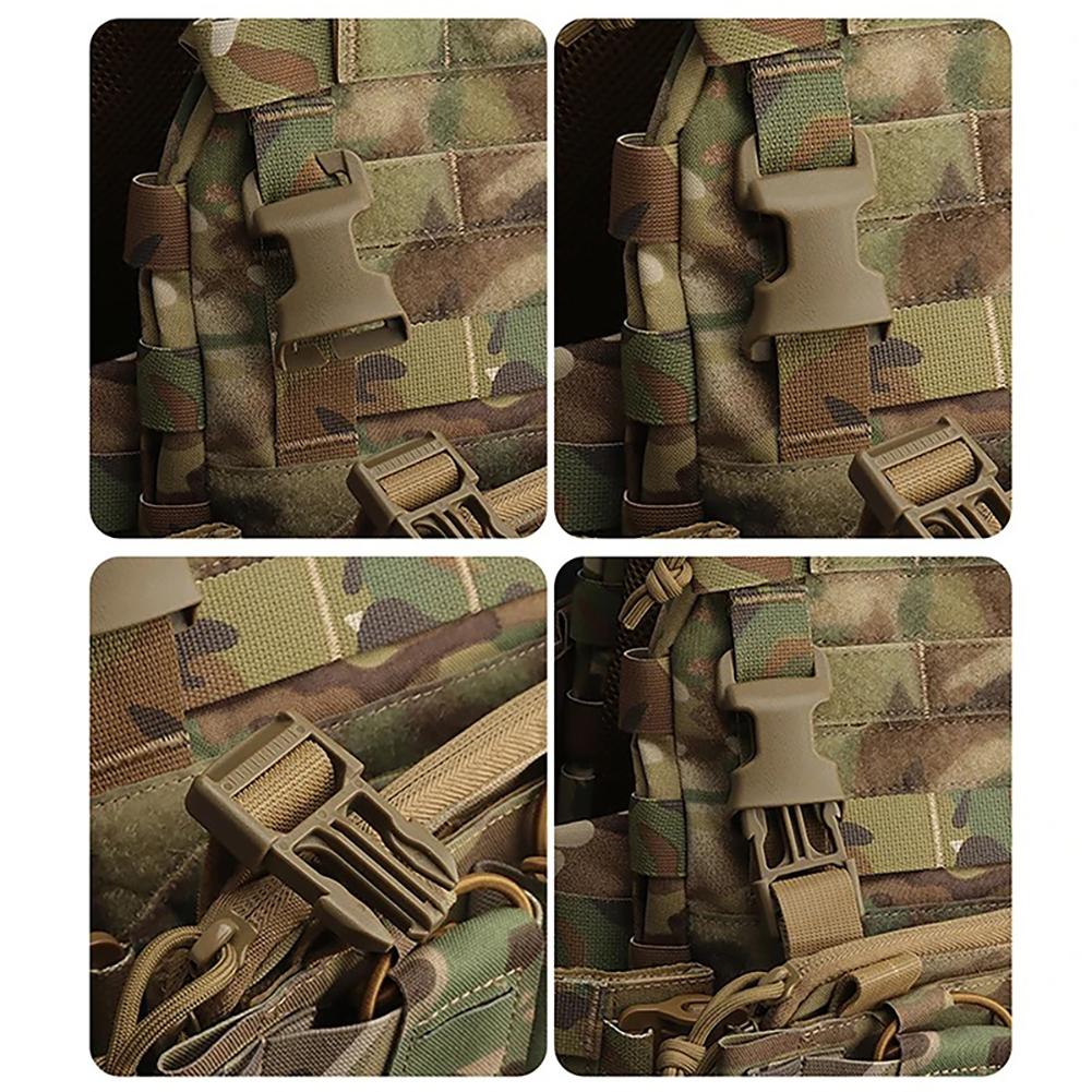 2pcs/set Side Release Buckle With Buckles, 0.98inch Quick Attachment Surface Mount, Modular Attachment Point Buckle Kit For Chest Rig Combat Vest Gear