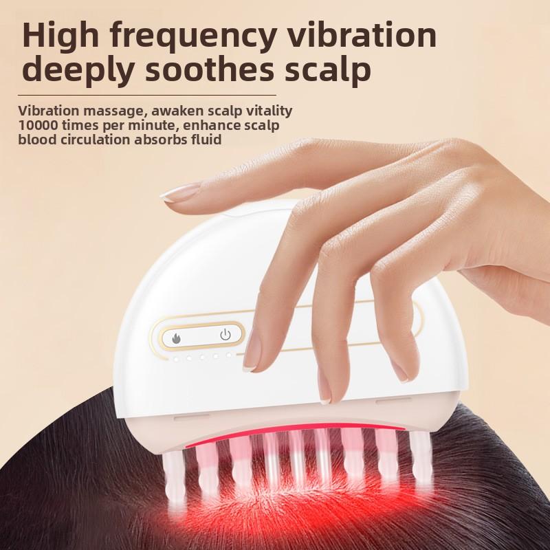 Aplicator Masaj Scalp, Pieptene Meridian Vibrator, Pieptene Instrument Răzuire Facială, Pieptene Masaj Electric cu Jad pentru Cap