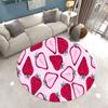 Round Carpet Family Living Room Strawberry Print Floor MATS Bedroom Kitchen Non-slip Carpet Doormats Room Decor Home Decor