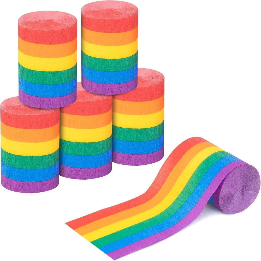 10Rolls DIY Decoration Crepe Tissue Paper Roll Colorful Crepe Paper Streamers  Gift Wrapping