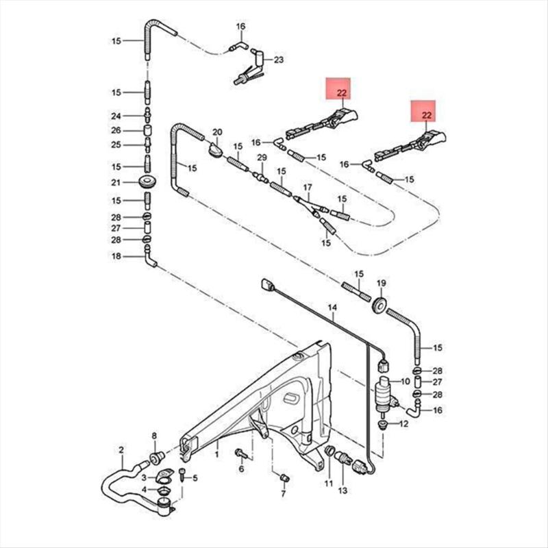 Car Front Windshield Washer Nozzle 95562807703 for 9PA 9PA1 2007-2010 Hood Windscreen Water Jet Replacement Part