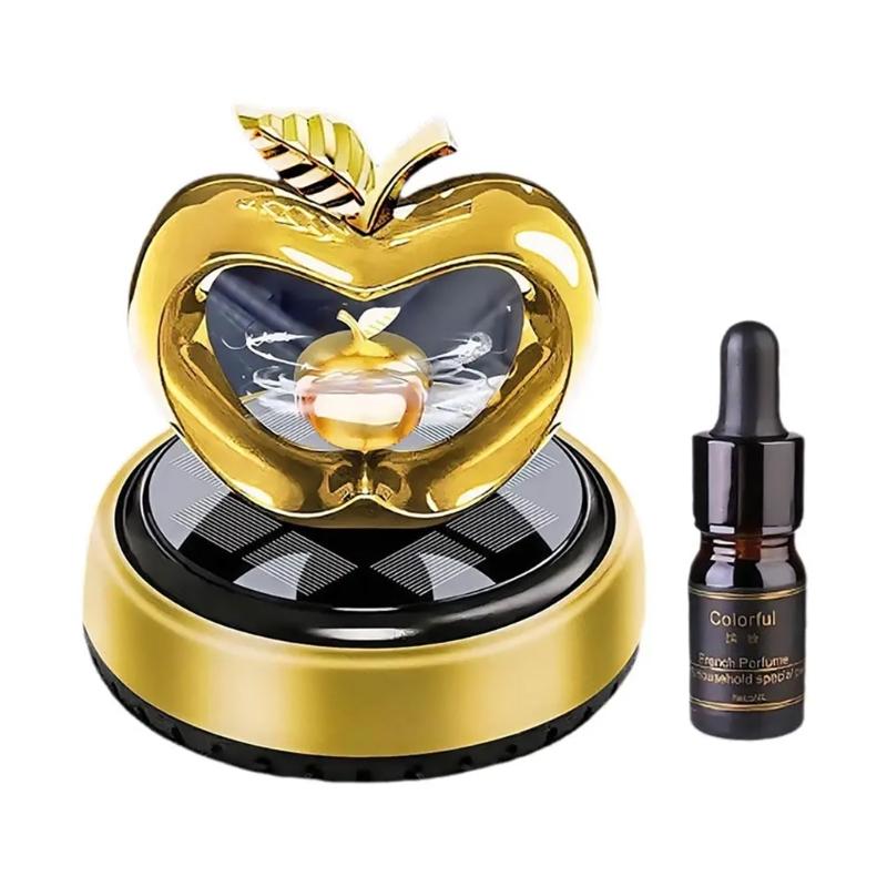 

Solar Powered Car Air Freshener Heart Designs Long Lasting flower Scent Car Fragrances Ornament for Dashboard Decoration золотий