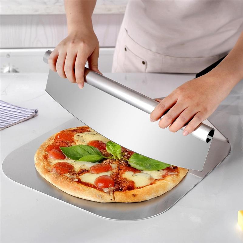 Pizza Peel 12 Inch, Metal Pizza Peel With Foldable Handle(12X 16Inch) Pizza Paddle With Cutter Set& Pizza Spatula