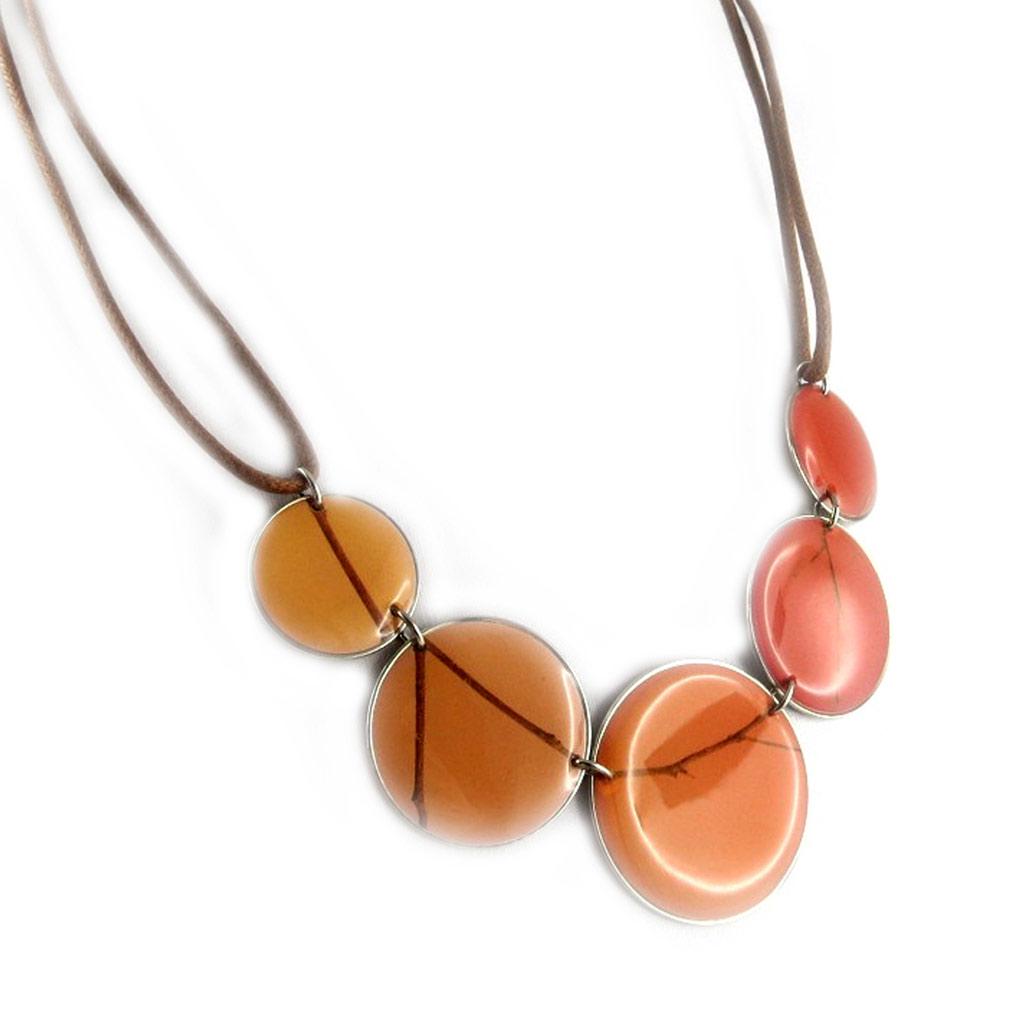 Les Trésors De Lily [D8204] - Pink 'Bamboo' Designer Necklace