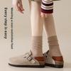 5 Pairs of Female Autumn and Winter Sweat Absorbing Deodorizing Fashion Color Collision Boneless Soft Tube Socks