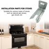 Anti Tip Range Bracket Set Cooker Anti Tip Set Kitchen Appliance Stability Rack Stove Safety Bracket Metal Texture