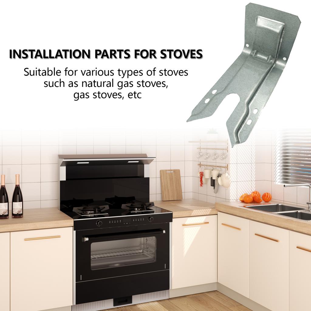 Anti Tip Range Bracket Set Cooker Anti Tip Set Kitchen Appliance Stability Rack Stove Safety Bracket Metal Texture