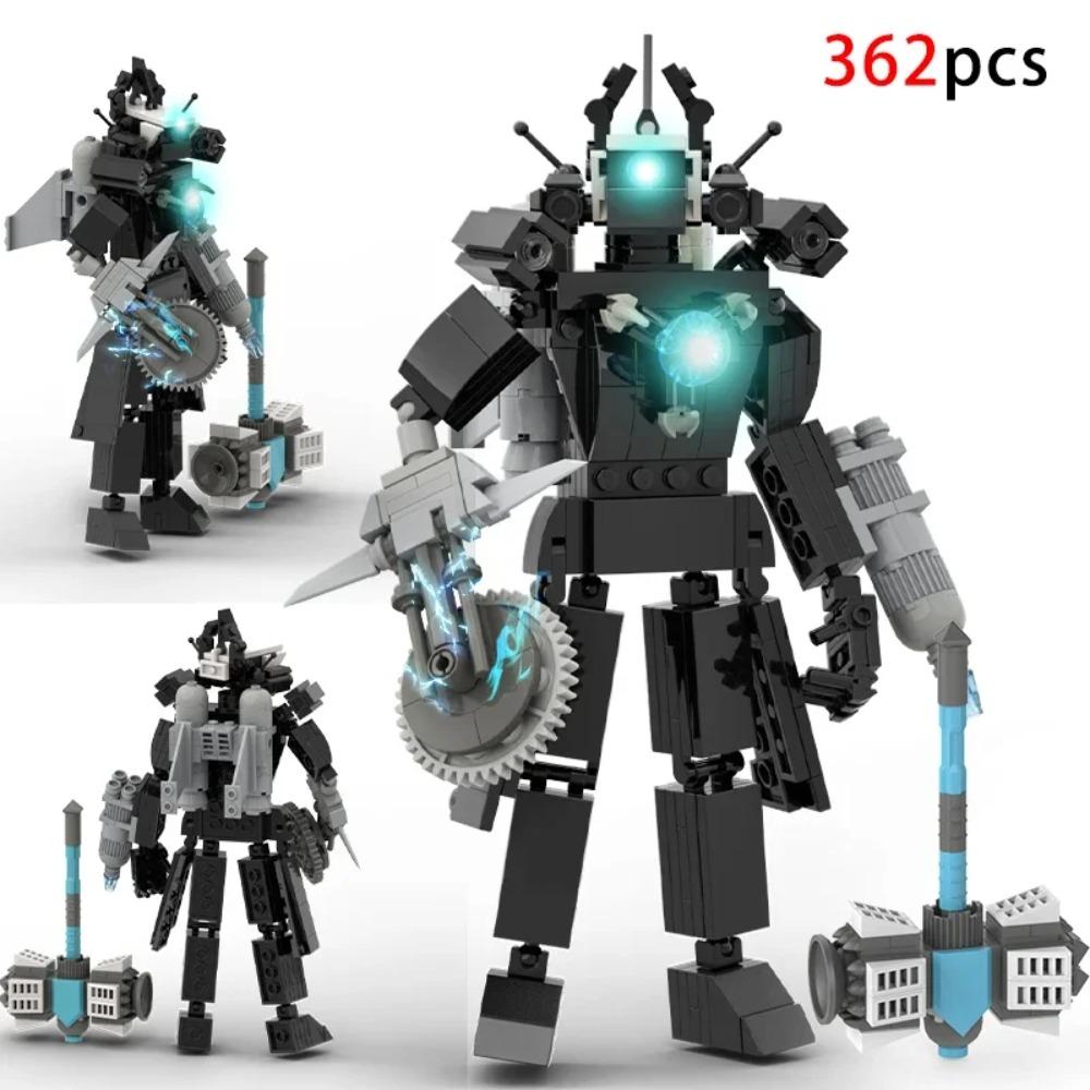 New Skibidi Man Builing Blocks Cameraman Tvman Titan Clock King Animation Figures Model Toys for Kids Xmas Easter Gift