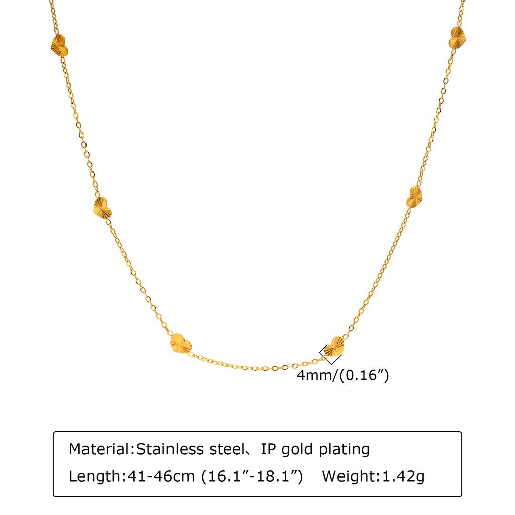 Elegant Heart Stainless Steel Bracelet for Women Girl, Waterproof Gold Plated Charm Bracelet, Luxury Aesthetic Party Jewelry