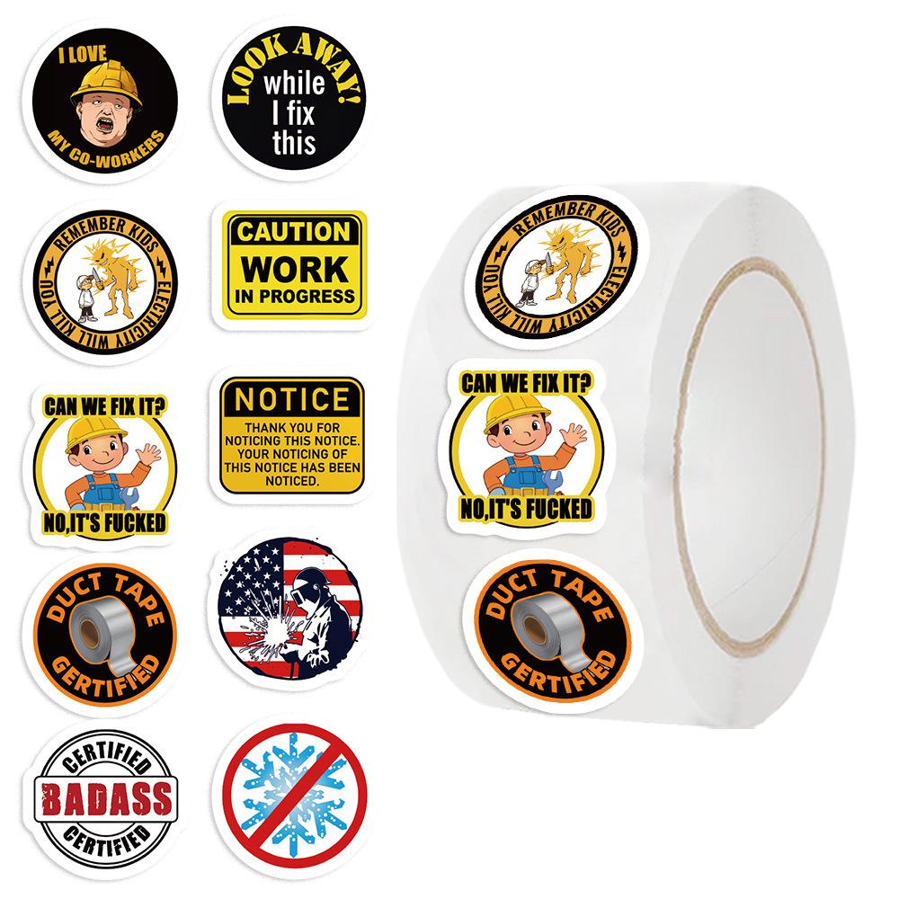 

500 листов/рулон Рулонная лента Каска Справочный материал Декоративная наклейка для запечатывания конвертов