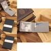 Men's Sophisticated Black Genuine Leather Wallet With Silver Money Clip And Card Holder