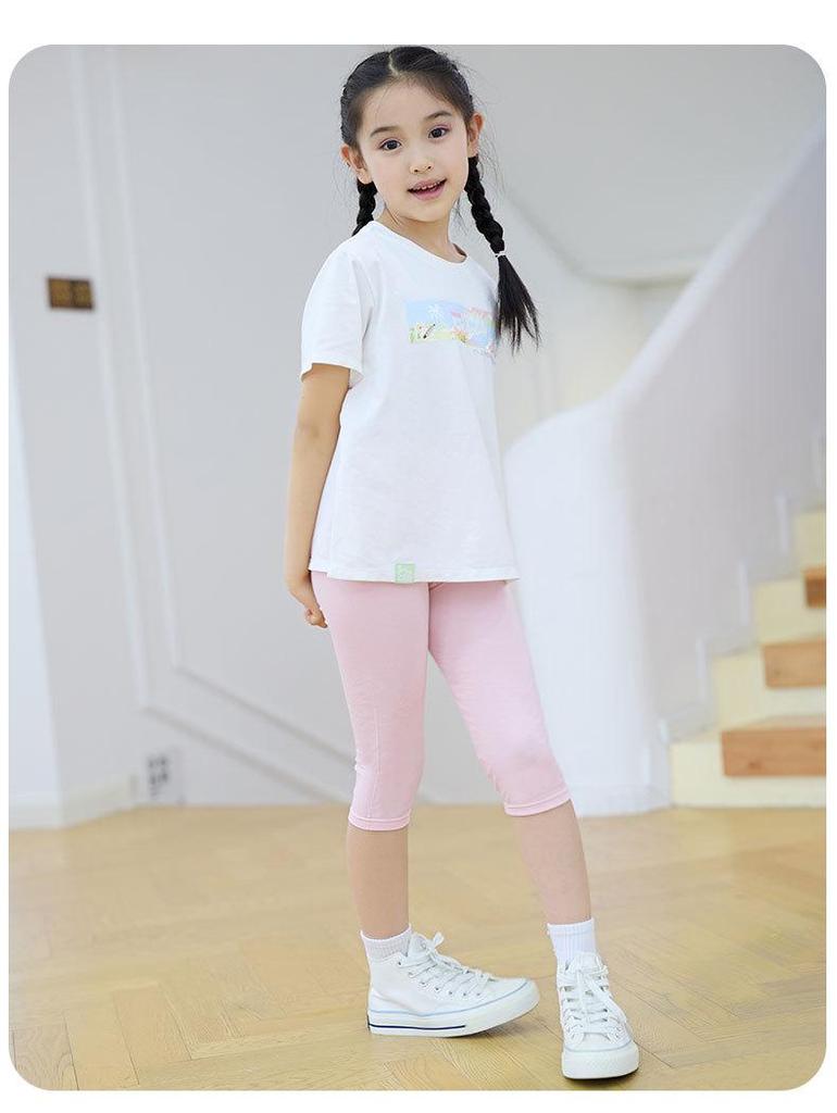 Girls' Slim Fit Modal Pants - Breathable, Casual, Versatile, Summer Wear for Small & Medium Girls