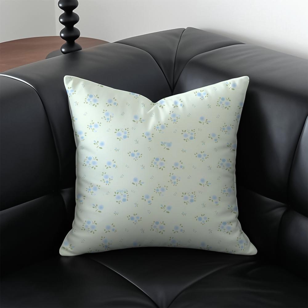 Elegant Floral Pillow Art Style Decor Cushion Cover Pillow Case Anti-Dustmite Invisible Zipper Silky Plush Cushion