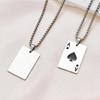 Xingxi 2025 Autumn Women's Hip Hop Geometric Letter Necklace Pendant - Trendy Stainless Steel Jewelry.