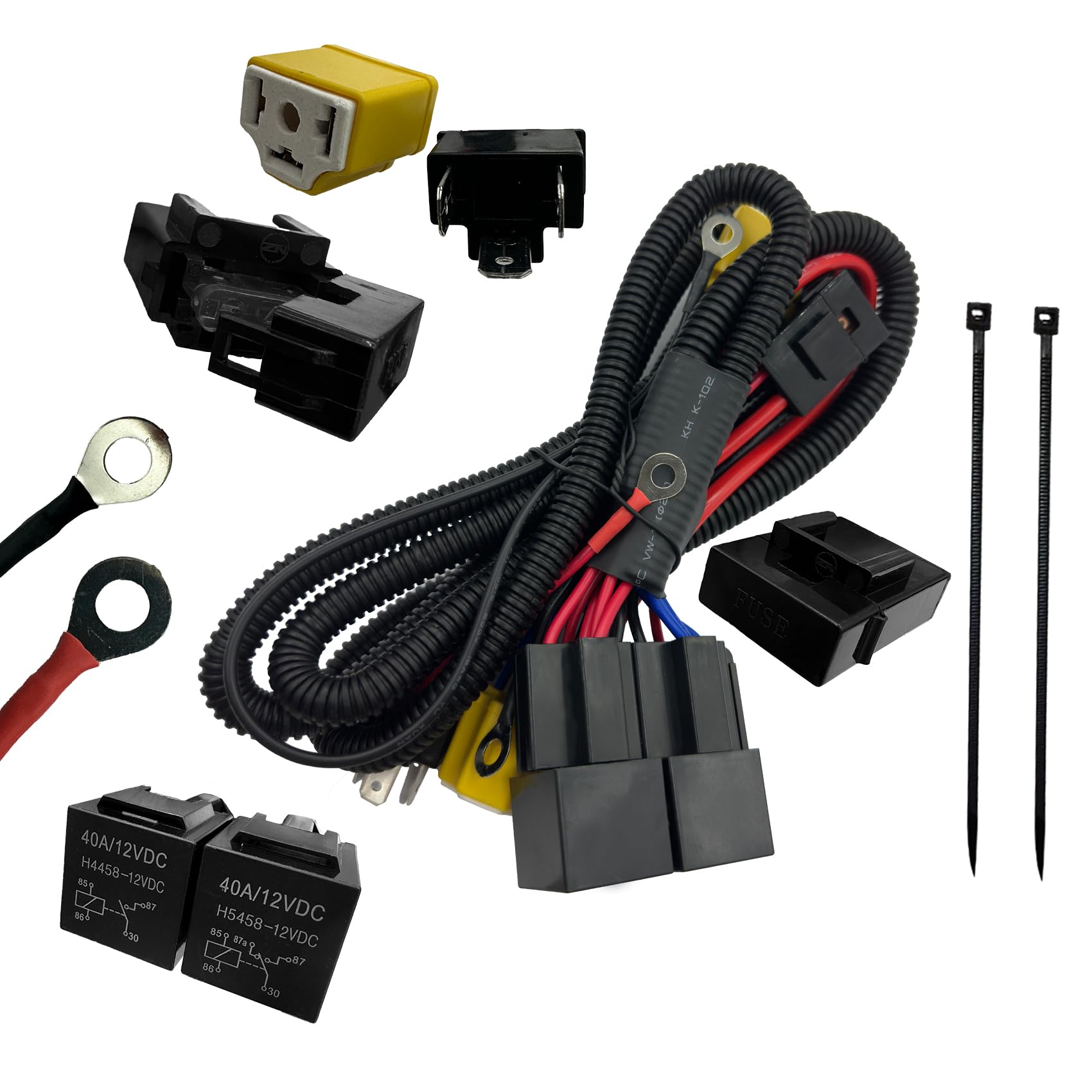 OTORAM Compatible General Purpose Fog Lamp Relay Harness Kit Rocker
