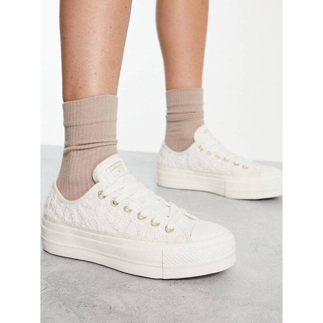 

Белые вязаные кроссовки Converse Chuck Taylor All Star Lift