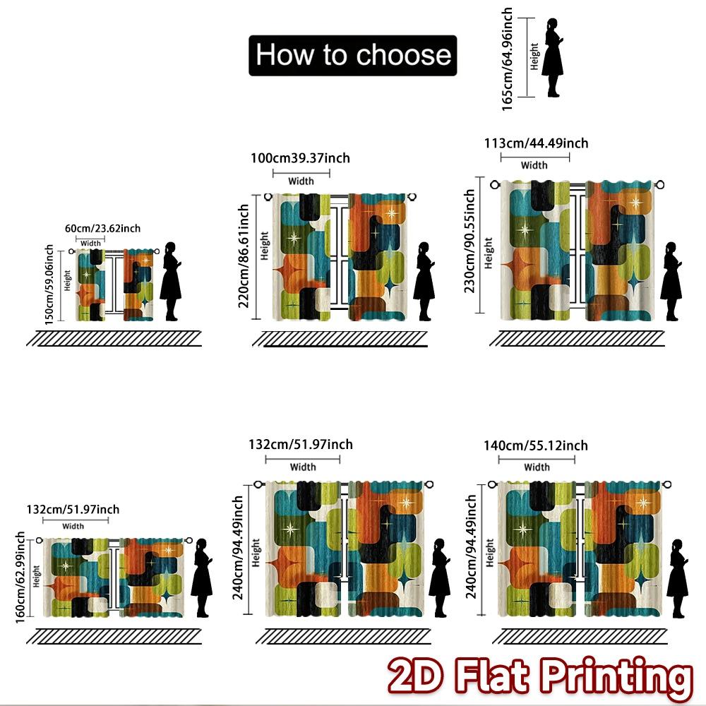 2D flat Photography Backdrop Background Banner Colorful Geometric Shapes 100% Polyester Family Party Decoration Perfect for