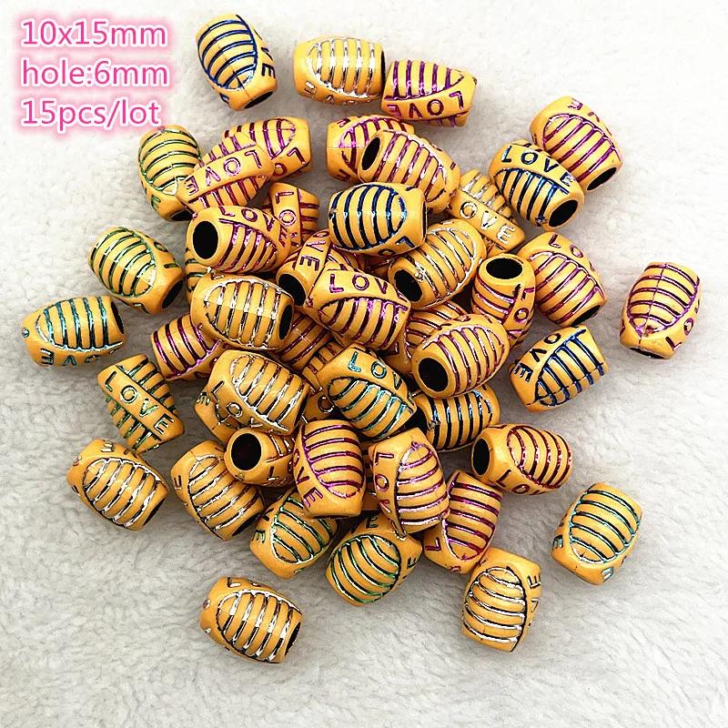 New 5pcs--50pcs Imitation Retro Acrylic Beads for Jewelry Making DIY Children Handmade Bracelets Necklace Accessories