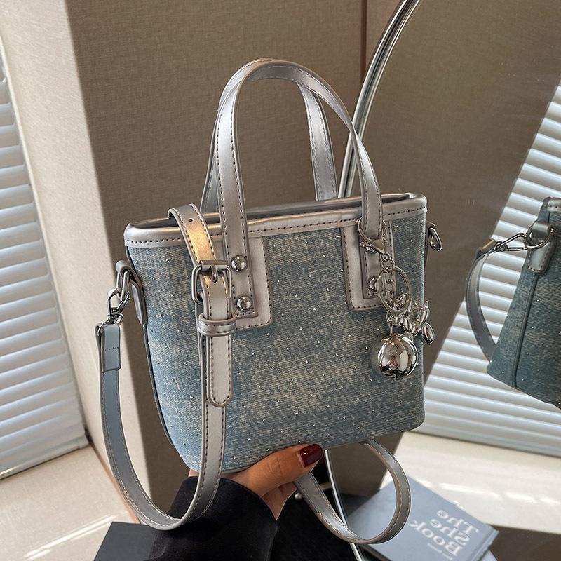 Petit sac seau portable simple pour femme nouveau sac bandoulière messager sac de ville à strass chaud petit sac