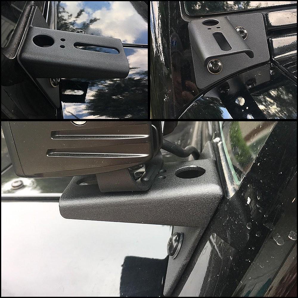 JK Wrangler A-Pillar Light Mount Bracket for Spotlights or Fog Lights
