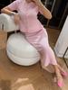 2026 New Crew Neck Button Down Cardigan Set Casual Solid Two Piece Outfit for Women Spring Summer