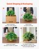 Artificial Ferns, 2 Pcs Fake Hanging Boston Fern Bush Plant with 584 Mm Hanging Length, Plastic Faux Greenery for Indoor and Outdoor Decor, For Wall,
