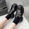 French Retro Black Heightened Platform Small Leather Shoes Women's 2025 New Spring and Autumn Versatile Skirt Mary Jane Single Shoes