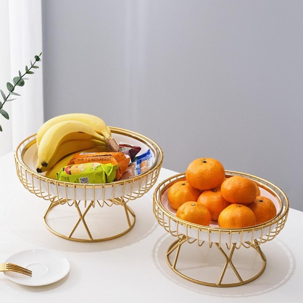 Light Luxury Fruit Plate Creative Living Room Home Fruit Basket Afternoon Tea Candy Dessert Stand Snack Tray Party Supplies
