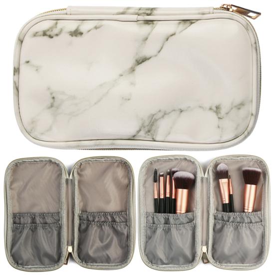 

Marble Travel Cosmetic Toiletry Bag Multifunction Makeup Brush Storage Pouch