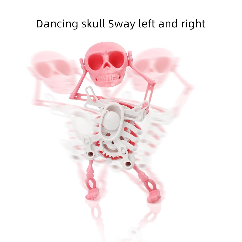 New Unique Skeleton Dancing Swinging Clockwork Fun Toy Funny Dance Trick