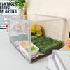 Acrylic Transparent Hermit Crab Terrarium With Escape-Proof Design Coconut Fiber Substrate Setup Reptiles Geckos