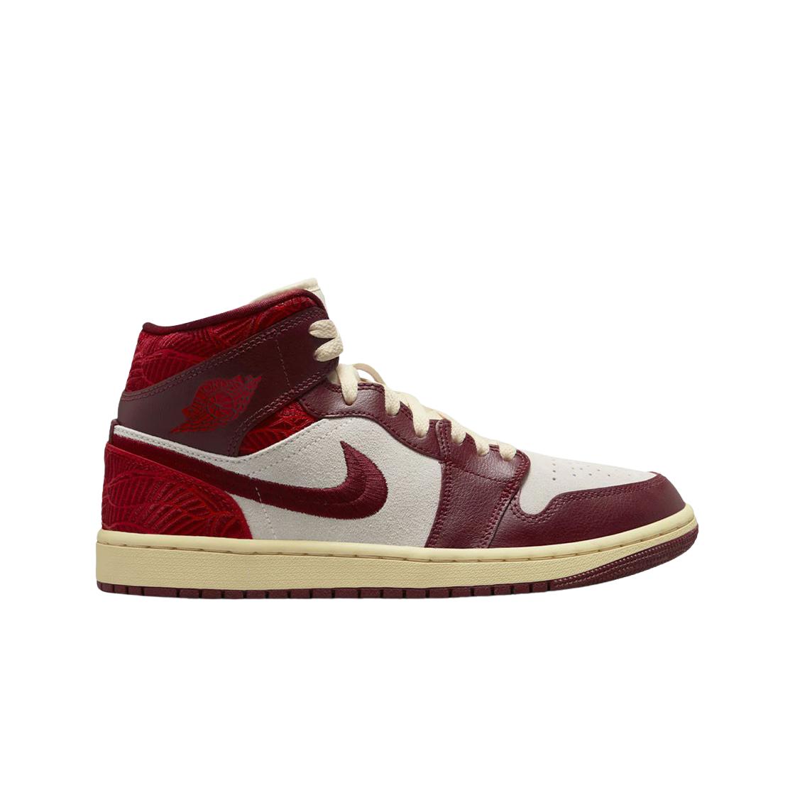 

(w) Jordan 1 Mid Se Tiki Leaf Team Red 235