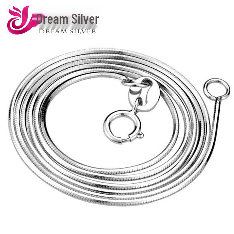 

Восьмиугольная цепочка «змеинка» колье на ключицу из стерлингового серебра 925 пробы с родиевым покрытием 16 inches 40cm