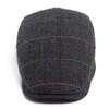 Neue Woll-Plaid-Baskenmütze Herren Lässig Vintage Fischgrät Schiebermütze Für Damen Frühling Herbst Warme Flache Mütze Mode Hip Hop Baskenmützen