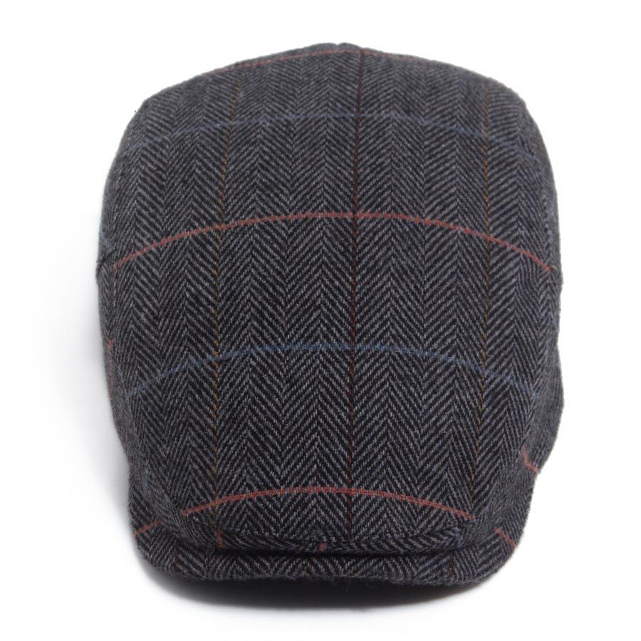 Neue Woll-Plaid-Baskenmütze Herren Lässig Vintage Fischgrät Schiebermütze Für Damen Frühling Herbst Warme Flache Mütze Mode Hip Hop Baskenmützen