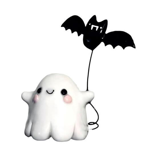 Halloweenská ozdoba Duchové Netopýři Vyřezávaná pryskyřičná soška Vodotěsná Halloweenská figurka Vnitřní Venkovní Dekorace