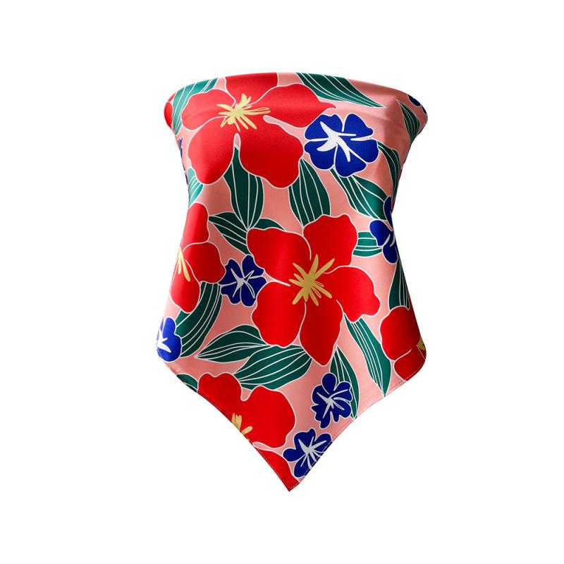 New Spring and Summer Small Square Scarf Colorful Printed Silk Scarf for Women's Professional Scarf Satin Scarf