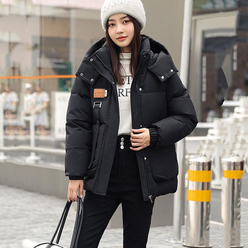 New Autumn Women Hooded Parkas Jacket Thicken Warm Padded Coat Female Cotton Clothes Winter Outwear Short Down Cotton Jackets