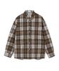 STANDARDERROR 87-Stan139 Legacy Mood Oversized Pocket Long Sleeve Check Shirt Jacket Brown