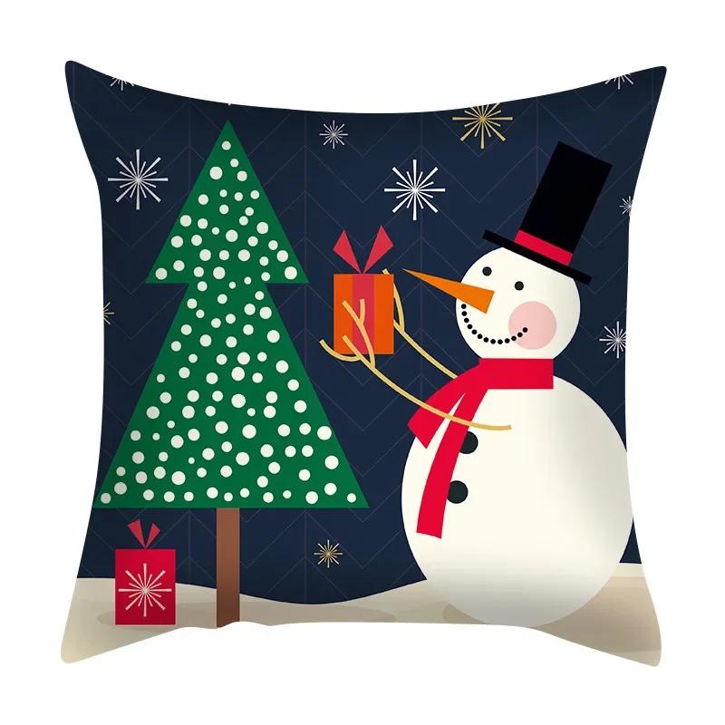 45cm Christmas Cushion Cover Christmas Home Decor Nordic style Christmas Cartoon Pillow Cover New Year Gift