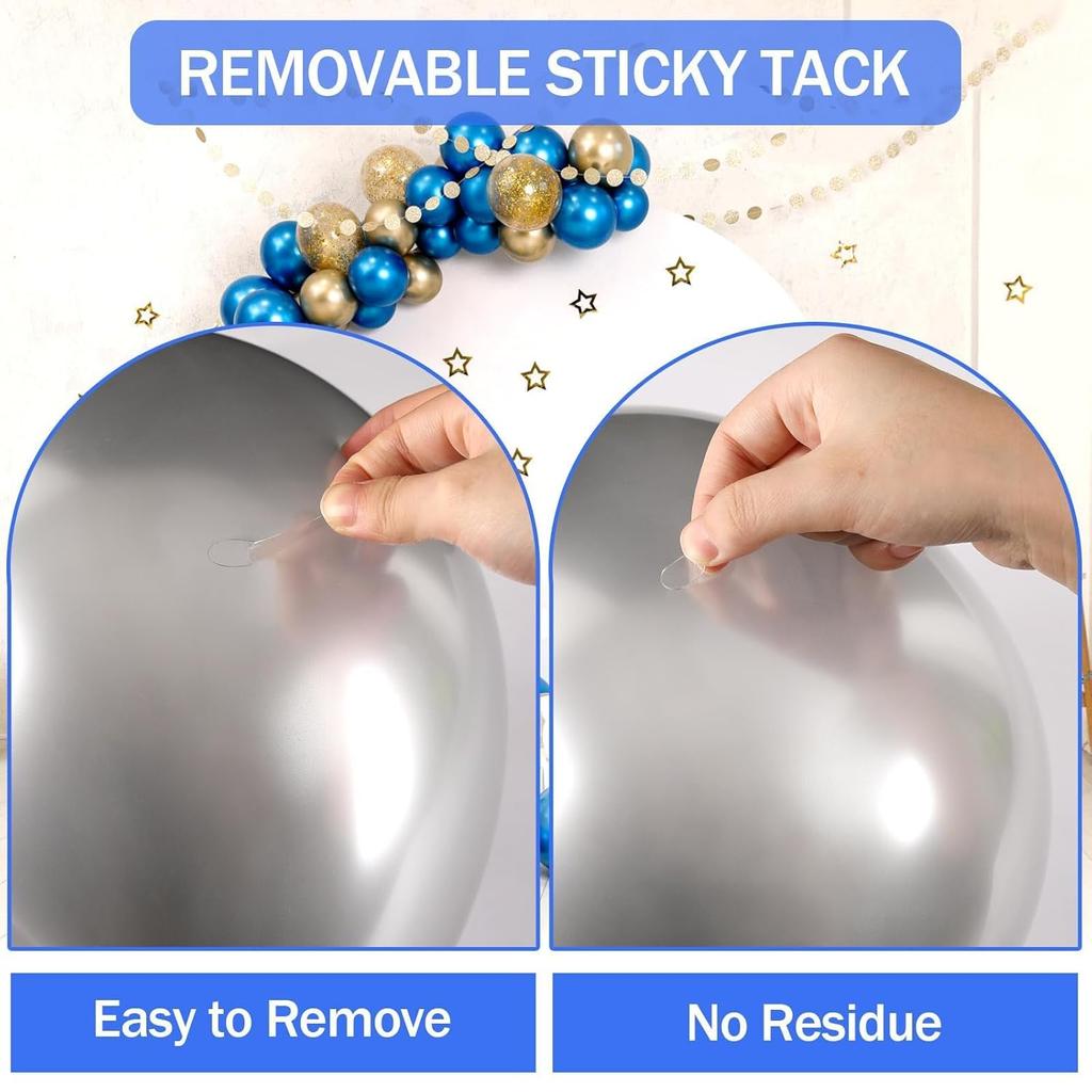 120pcs Mounting Putty Clear Double Sided Gel Removable Sticky Dots for Balloons Crafts Festival Party Hanging Home Office Decor