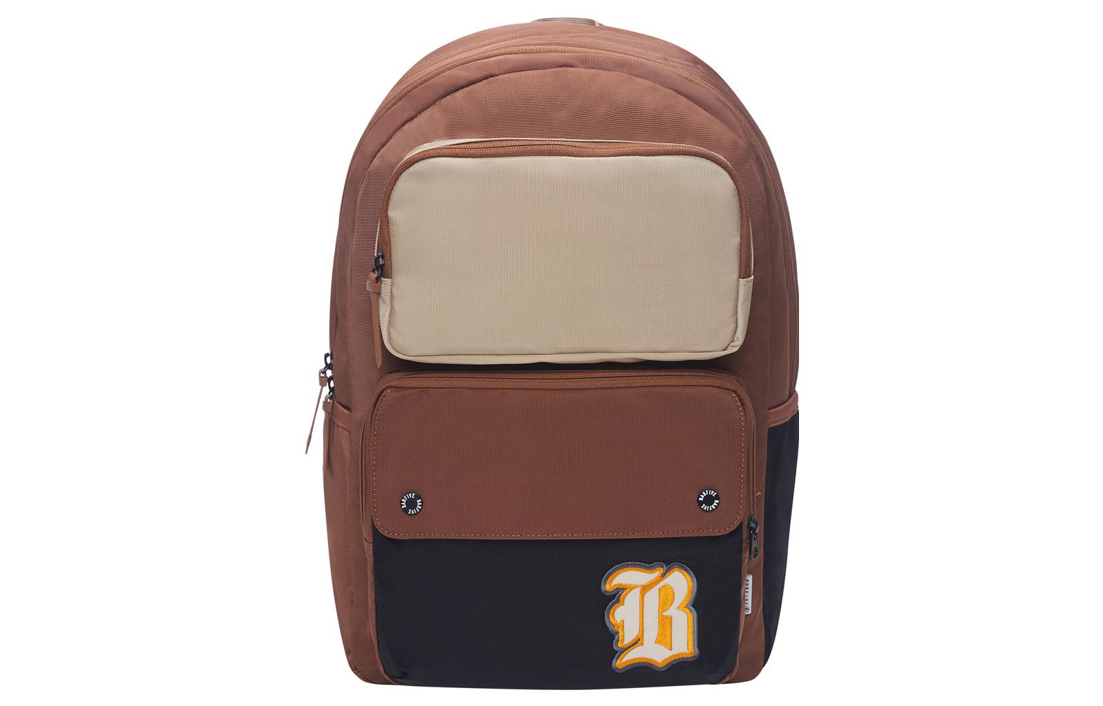 Li Ning Badfive Polyester With Polyamide Sports Backpack Regular Unisex Brown ABSS297-4