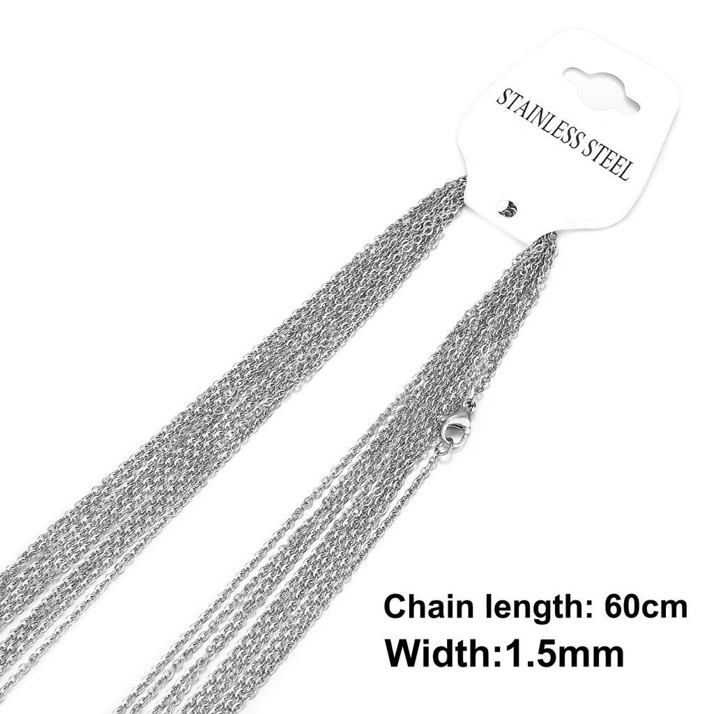 10pcs/Set Stainless Steel O Chain For Men Women,Gold/Silver Color Luxury Noble Necklace, Fashion Jewelry Gifts