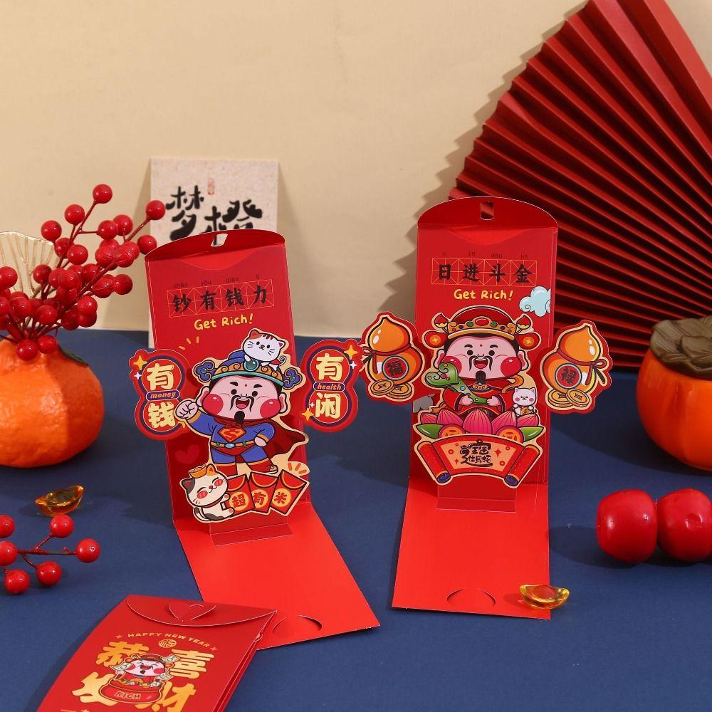 Chinese Style Lucky Money Pocket Paper Hong Bao Lucky Money Red Bag  Spring Festival