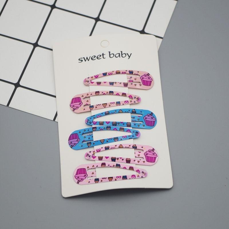 6 PCS Neue Nette Cartoon Metall Druck Farbe Tier Baby BB Clips Mädchen Haarnadeln Haar Clip Kinder Headwear Kinder Zubehör